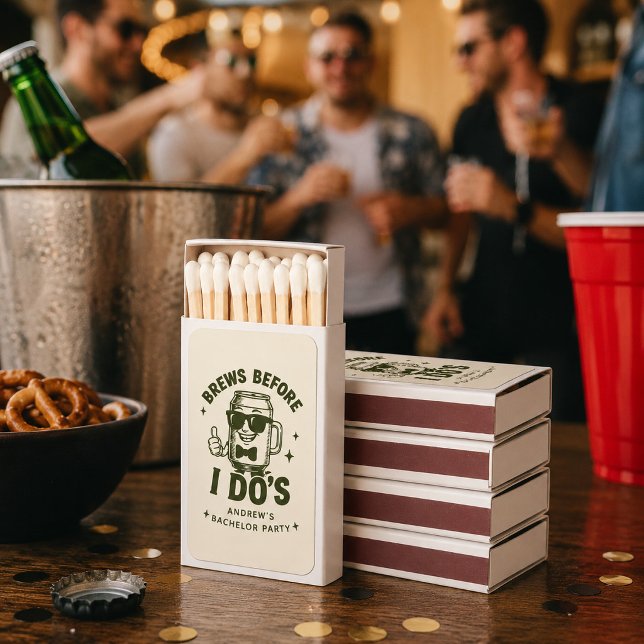 Funny Bachelor Party Brews Before I Do's Beer Matchboxes (Creator Uploaded)