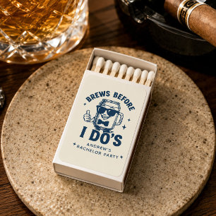 Funny Bachelor Party Brews Before I Do's Beer Matchboxes