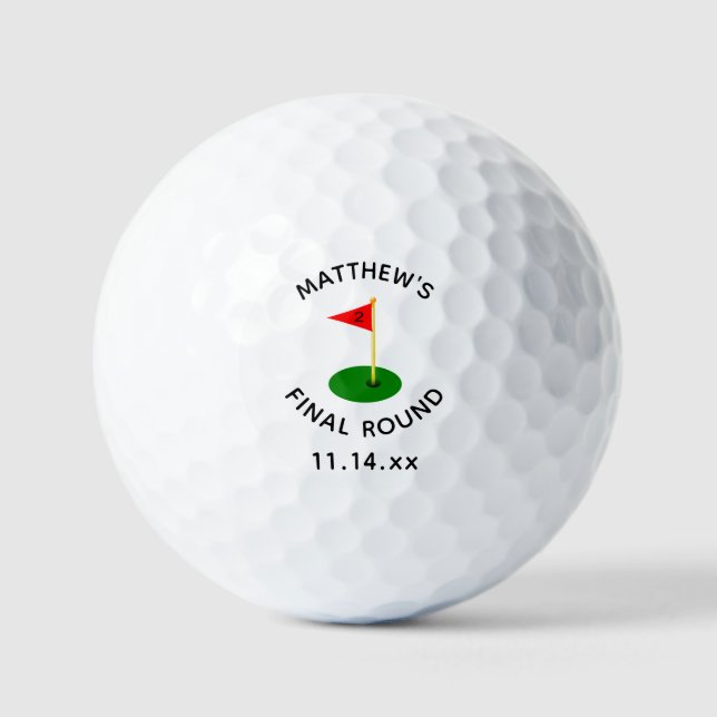 Funny Bachelor Party Golfer Wedding Favor Golf Balls (Front)