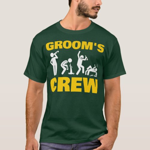 Funny Bachelor Party Grooms Crew Stag Wedding Part T_Shirt