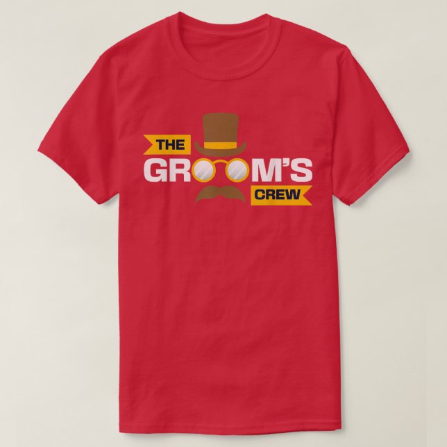 Funny Bachelor Party Grooms Crew Stag Wedding Part T-Shirt (Design Front)