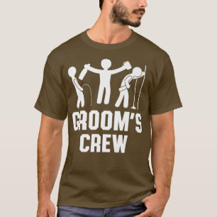 Funny Bachelor Party Grooms Crew Wedding Party Men T-Shirt