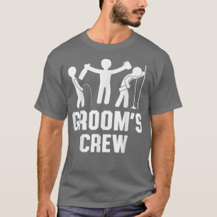 Funny Bachelor Party Grooms Crew Wedding Party Men T-Shirt