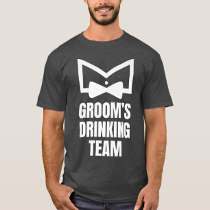 Funny Bachelor Party Grooms Drinking Team Wedding T-Shirt