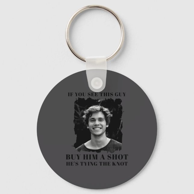 Funny Bachelor Party Mens  Keychain (Front)