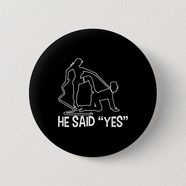 Funny Bachelor Party Saying Groom Bride Wedding Ce Button (Front)