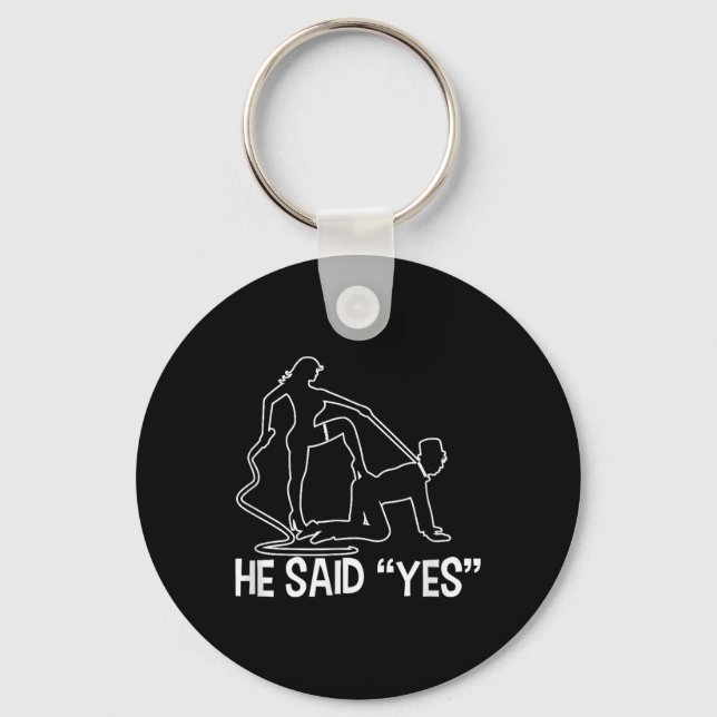 Funny Bachelor Party Saying Groom Bride Wedding Ce Keychain (Front)
