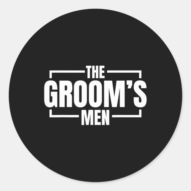 Funny Bachelor Party The Grooms Men Stag Wedding P Classic Round Sticker (Front)