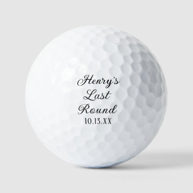 Funny Bachelor Party Wedding Favor Golf Balls (Front)