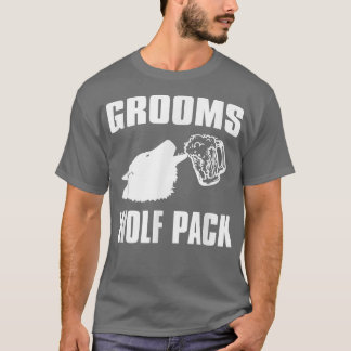 Funny Bachelor PartyGrooms Wolf Pack T-Shirt