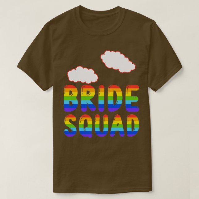 Funny Bachelorette Bride Squad Party Team T-Shirt (Design Front)