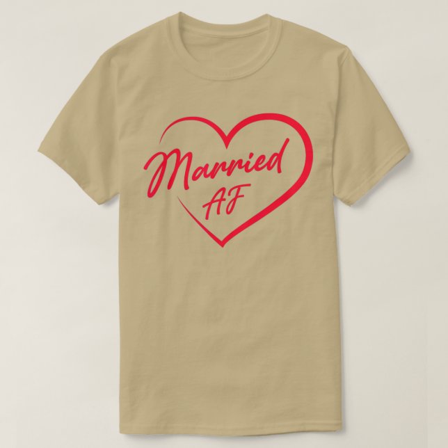 Funny Bachelorette Married Af Party Team 2 T-Shirt (Design Front)