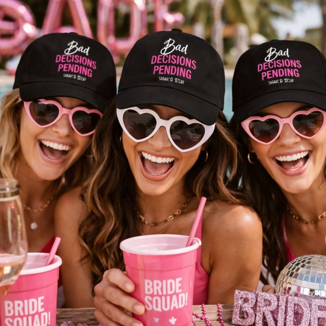 Funny Bachelorette Party Bad Decisions Pending  Hat (Creator Uploaded)