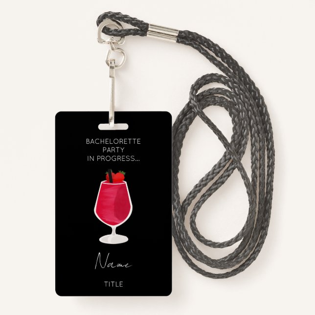Funny Bachelorette Party Girls Weekend  Badge (Front with Lanyard)