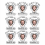 Funny Bachelorette Party Groom's Face Favor Sticker<br><div class="desc">Fun accessory for the bride's bachelorette party. Add your own photo of the groom and personalize with your own text.</div>