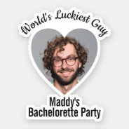 Funny Bachelorette Party Groom's Face Individual Sticker at Zazzle
