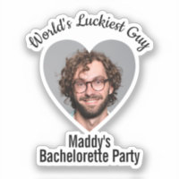 Funny Bachelorette Party Groom's Face Individual Sticker