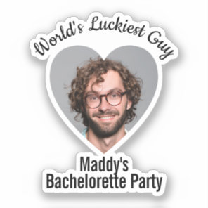 Funny Bachelorette Party Groom's Face Individual Sticker