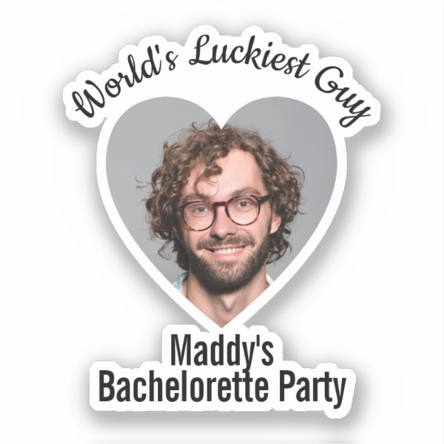 Funny Bachelorette Party Groom's Face Individual Sticker (Front)