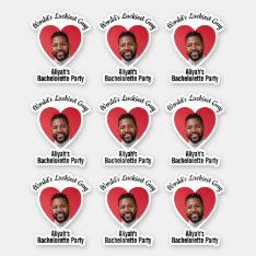 Funny Bachelorette Party Groom's Face  Sticker at Zazzle