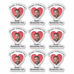 Funny Bachelorette Party Groom's Face  Sticker