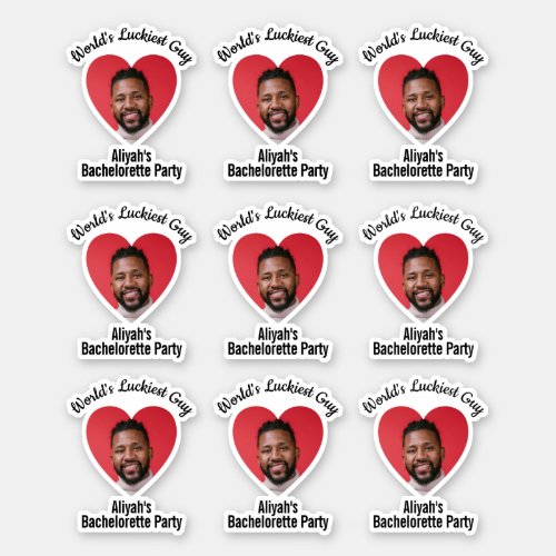 Funny Bachelorette Party Grooms Face  Sticker