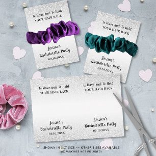 Funny Bachelorette Party Scrunchie Holder Favor Invitation