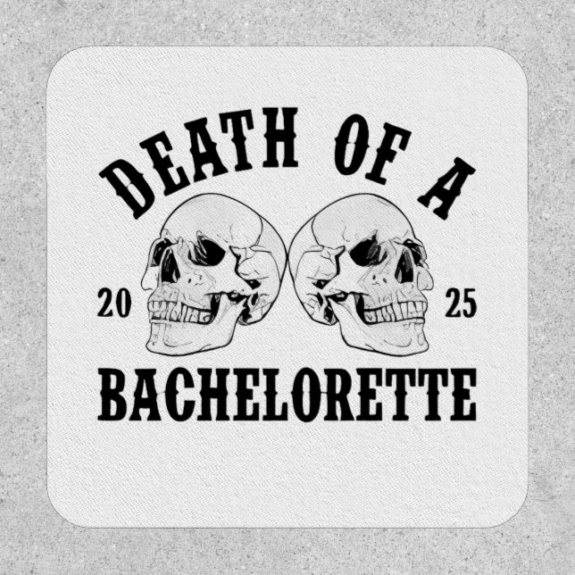 Funny Bachelorette Party Till Death Do Us Bride Patch (Front)