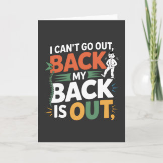 Funny Back Pain Chiropractic Quote Card