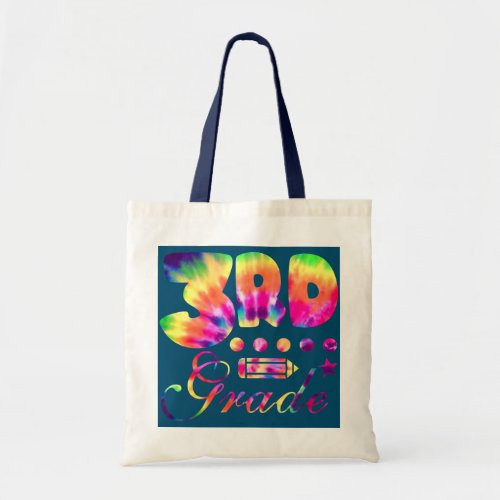 Funny Back To School 1st Grade Teacher Tie Dye  Tote Bag