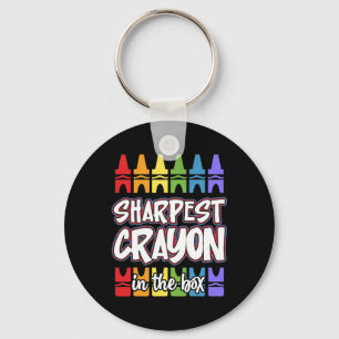 Funny Back To School Clroom Teacher Sharpest In Bo Keychain