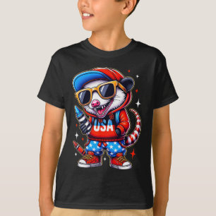 Funny Back To School Crayon Teacher Hip Hop Opossu T-Shirt