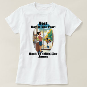 Funny Back to School Custom Name Mom Coffee T-Shirt