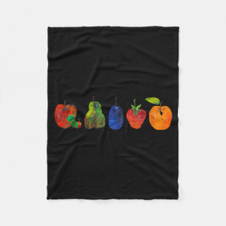 Funny Back to School Cute Hungry Lover Fruits Fleece Blanket