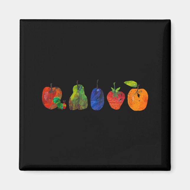 Funny Back to School Cute Hungry Lover Fruits Magnet (Front)