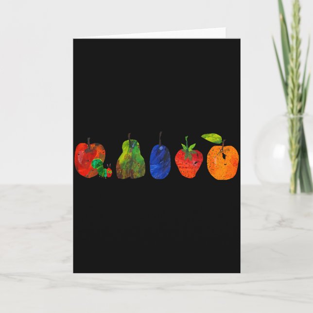 Funny Back To School Cute Hungry Lover Fruits Teac Card (Front)