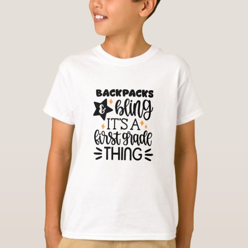 Funny Back to school First grade gift T_Shirt