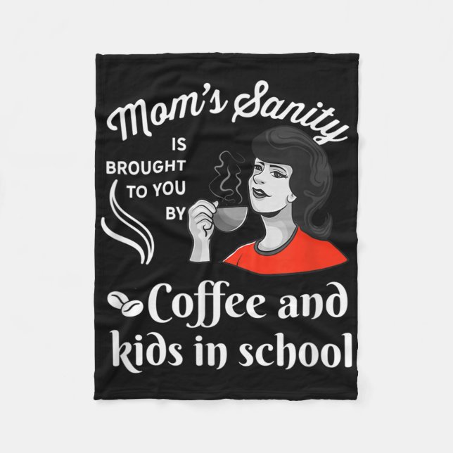 Funny Back To School Humor Mom_teachers- First Day Fleece Blanket (Front)
