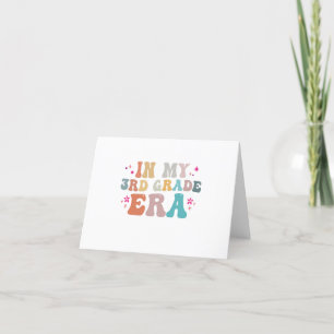 Funny Back to School In my 3rd Grade Era Teacher  Letterpress Thank You Card