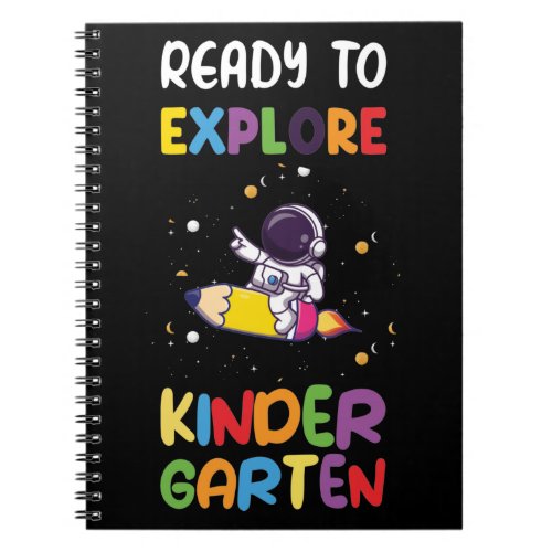 Funny Back to School Ready to Explore Kindergarten Notebook