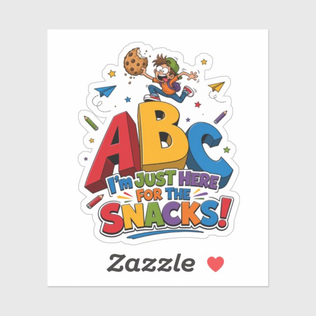 Funny Back to School Snacks   Sticker (Sheet)