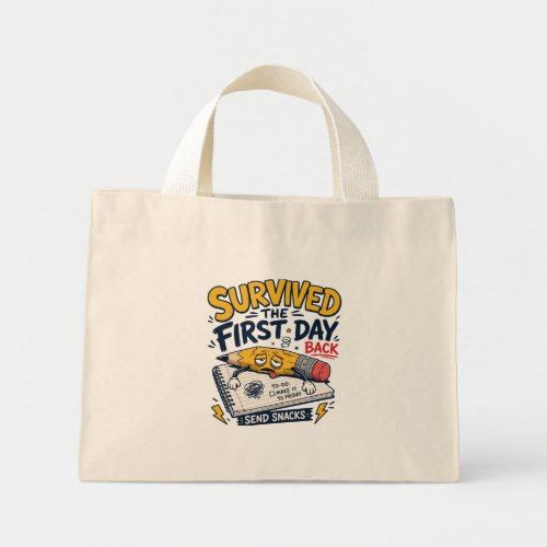Funny Back to School Teacher Shirt Mini Tote Bag