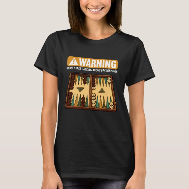 Funny Backgammon T-Shirt (Front)