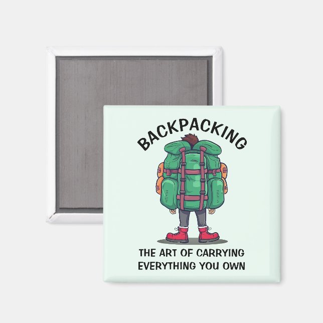 Funny Backpacking  Magnet (Front/Back)