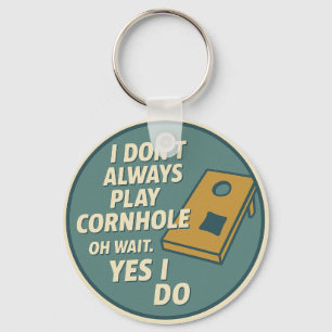 Funny Backyard Game Enthusiast Cornhole Player Keychain