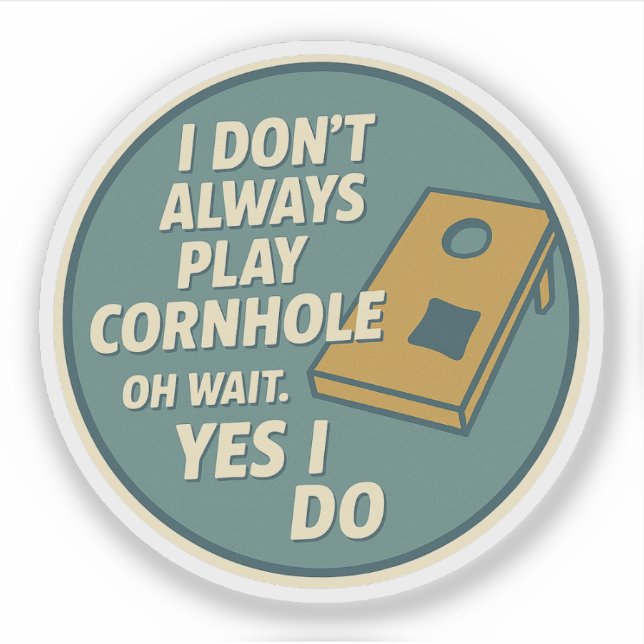 Funny Backyard Game Enthusiast Cornhole Player Sticker (Front)