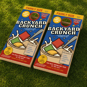 Funny Backyard Gift for Families Cereal Box Cornhole Set