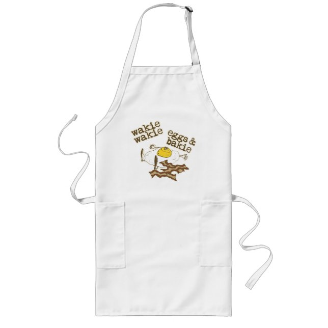 Funny Bacon and Eggs Long Apron (Front)