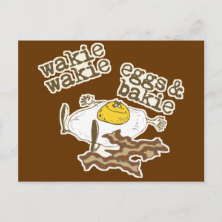 Funny Bacon and Eggs Postcard