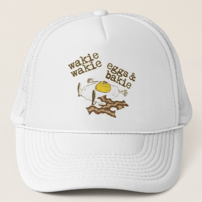 Funny Bacon and Eggs Trucker Hat (Front)